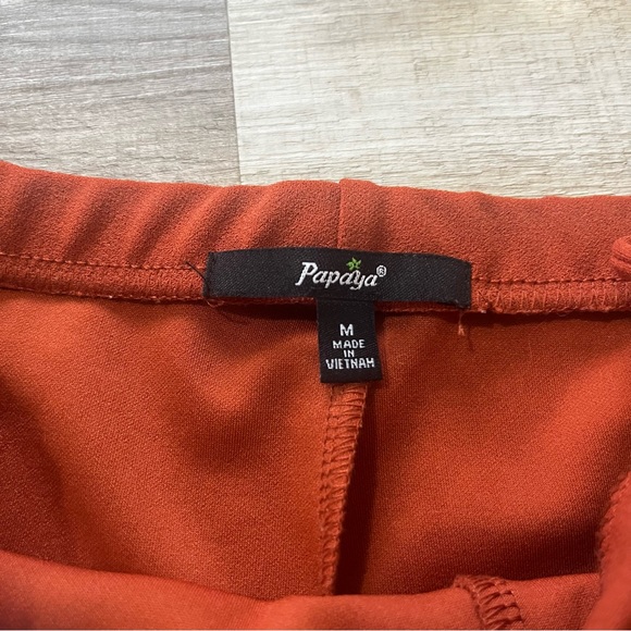 Papaya Burnt Orange Wrap Skort - Picture 4 of 5